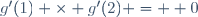 g'(1) \times g'(2) =  0