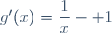g'(x)=\dfrac{1}{x}- 1