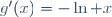 g'(x)=-\ln x