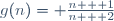 g(n)= \frac{n + 1}{n + 2}