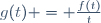 g(t) = \frac{f(t)}{t}