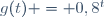 g(t) = 0,8^t