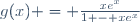 g(x) = \frac{xe^x}{1 - xe^x}