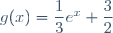 g(x)=\dfrac{1}{3}e^{x}+\dfrac{3}{2}
