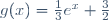 g(x)=\frac{1}{3}e^{x}+\frac{3}{2}