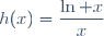 h(x)=\dfrac{\ln x}{x}