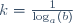 k=\frac{1}{\log_a(b)}