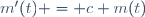 m'(t) = c m(t)