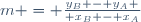 m = {y_B - y_A \over x_B - x_A}