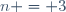 n = 3\,