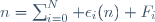 n=\sum_{i=0}^{N} \epsilon_i(n) F_i