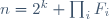 n=2^k \prod_iF_i~