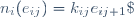 n_i(e_{ij})=k_{ij}e_{ij+1}\;