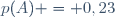 p(A) = 0,23