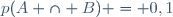 p(A \cap B) = 0,1