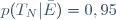 p(T_N|\bar{E})=0,95