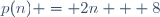 p(n) = 2n + 8
