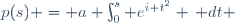 p(s) = a \int_0^s e^{i t^2} \, dt 