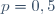 p=0,5