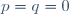 p=q=0