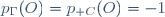 p_{\Gamma}(O)=p_{\mathscr C}(O)=-1
