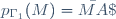 p_{\Gamma_1}(M)=\bar{MA}\;.\;\bar{MB_1}