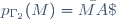 p_{\Gamma_2}(M)=\bar{MA}\;.\;\bar{MB_2}