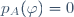 p_A(\varphi)=0