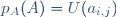 p_A(A)=U(a_{i,j})