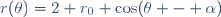 r(\theta)=2 r_0 \cos(\theta - \alpha)