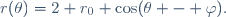 r(\theta)=2 r_0 \cos(\theta - \varphi).