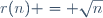 r(n) = \sqrt{n}