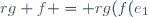 rg f = rg(f(e_1) \, , \, \cdots \, , \, f(e_n))