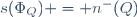 s(\Phi_Q) = n^-(Q)