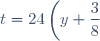 t=24\left(y+\dfrac{3}{8}\right)=24y+9