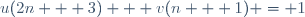 u(2n + 3) + v(n + 1) = 1