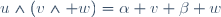 u\wedge(v\wedge w)=\alpha v+\beta w