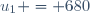u_{1} = 680