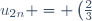 u_{2n} = \left(\frac{2}{3}\right)^n