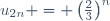 u_{2n} = \left(\frac{2}{3}\right)^n