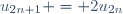 u_{2n+1} = 2u_{2n}