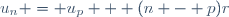 u_{n} = u_{p} + (n - p)r