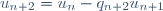 u_{n+2}=u_n-q_{n+2}u_{n+1}