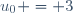 u_0 = 3