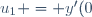u_1 = y'(0)