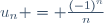 u_n = \frac{(-1)^n}n