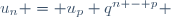 u_n = u_p q^{n - p} \,