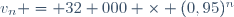 v_{n} = 32 000 \times (0,95)^n