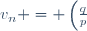 v_n = \left(\frac{q}{p}\right)^{n+1}