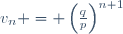 v_n = \left(\frac{q}{p}\right)^{n+1}